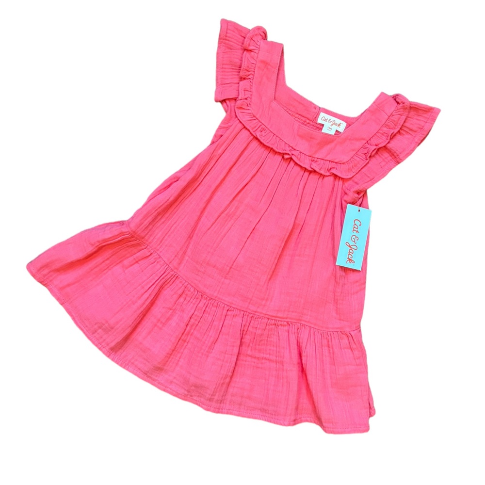 Cat And Jack NWT coral dress size 18 months toddler Cotton